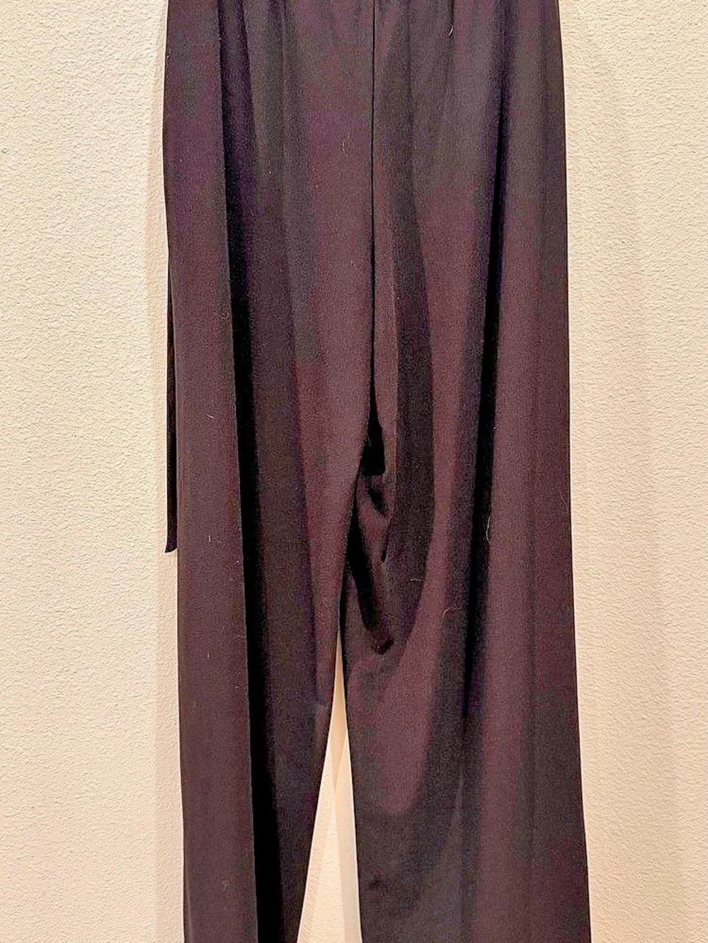 Tahari Black Wide Leg Pants with front tie Size S/P Like New